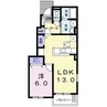 ロビン　Ｂ 1LDKの間取り