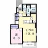 オーブＢ 1LDKの間取り