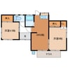 都丸貸住宅 2DKの間取り