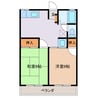 エンゼルハイムアオキ 2DKの間取り
