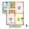 両毛線/新前橋駅 徒歩16分 2階 築21年 2DKの間取り