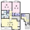 グリーンヒルズ 2LDKの間取り