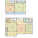 亘貸住宅の間取図