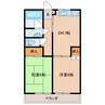 矢田ハイツ 2DKの間取り