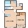 フィオーレ富久 1LDKの間取り