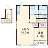 フィオーレ富久 1LDKの間取り