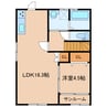 フィオーレ富久 1LDKの間取り