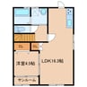 フィオーレ富久 1LDKの間取り