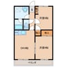TMパレス 2DKの間取り