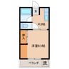 柳ハイツ 1Kの間取り