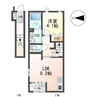 アウル文京町 1LDKの間取り