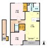 メゾンドボヌール 2LDKの間取り