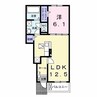 ラピス　リジェール 1LDKの間取り