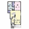 ラピス　リジェール 1LDKの間取り