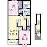 ラピス　リジェール 2LDKの間取り