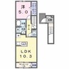 ハミルトン・Ａ 1LDKの間取り