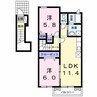 レイクヒルズ　Ⅱ 2LDKの間取り