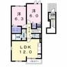クレメンティ・パークＡ 2LDKの間取り
