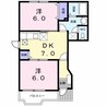 ローズヒルＳ 2DKの間取り
