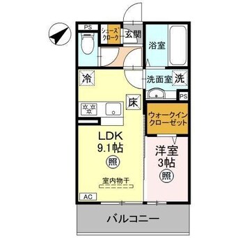 間取図 La Maison 本町