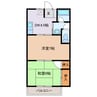 メゾンクリーン 2DKの間取り