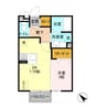 アーク山王 1DKの間取り