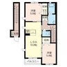 ボヌールシュシュⅡ 2LDKの間取り