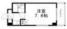 グリーンハイツ梅ヶ谷 1Rの間取り