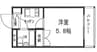 グリーンハイツ南駅前 1Kの間取り