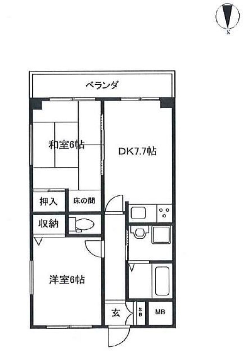 間取図 ハイツASAHI