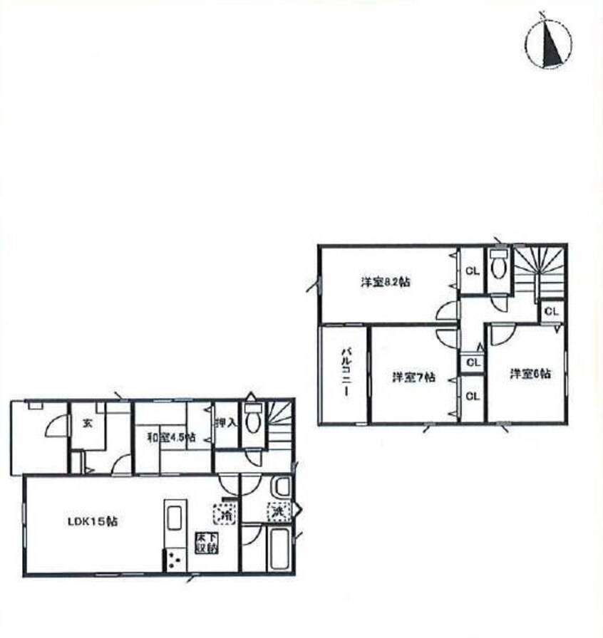 間取図 御津町苅屋戸建　１