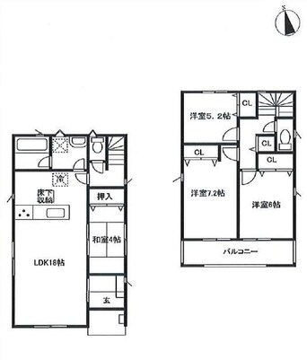 間取図 御津町苅屋戸建　２