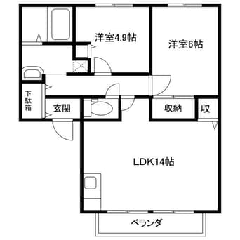 間取図 パストラーレ御立　A棟
