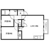 パストラーレ御立　B棟 2LDKの間取り
