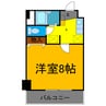 コンフォール港楽 1Kの間取り