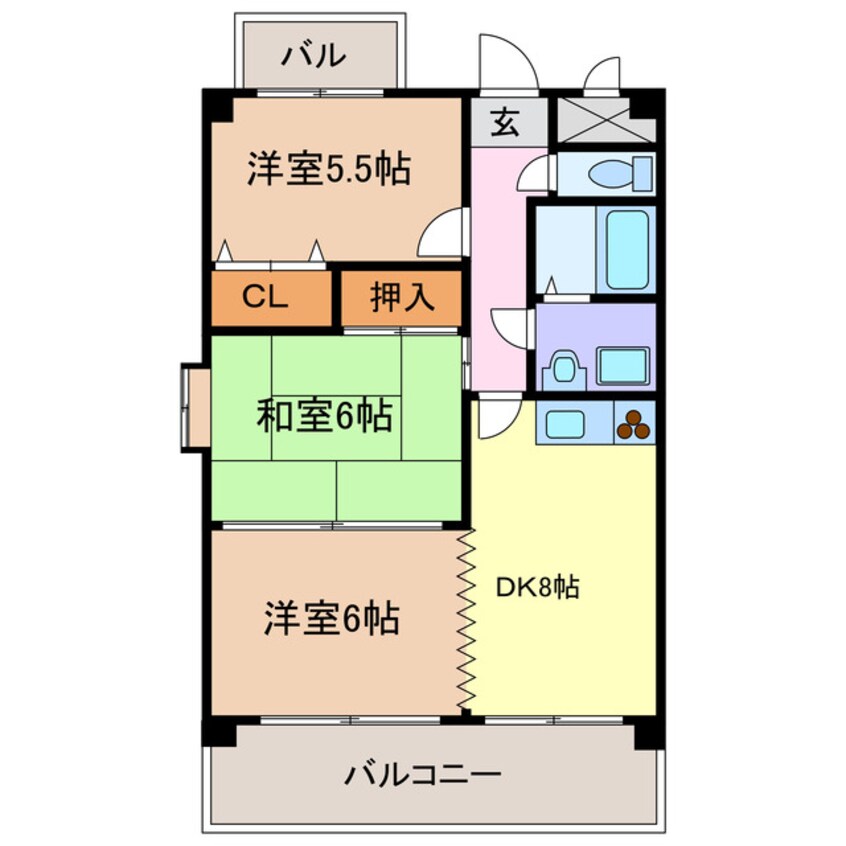 間取図 アビタシオン一番