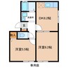 一色ハイツ 2DKの間取り