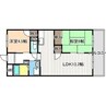 鳥山マンションⅢ 2LDKの間取り