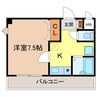ルームⅠフジハイツ 1Kの間取り