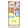 ソーラスフロント富船 1LDKの間取り