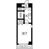 アスティオス港楽 1Kの間取り