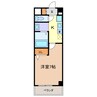 コンドミニオ内田橋 1Kの間取り