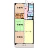 ライフステージ川間 3LDKの間取り