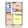 シャトーⅢ 2LDKの間取り