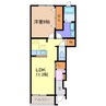 サンロードⅢ 1LDKの間取り