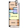 八熊曾七ハオス 2LDKの間取り