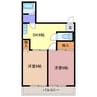 エクセル城下 2LDKの間取り