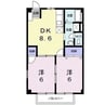 パルシオ柴田 2DKの間取り