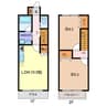 アプトIRIBA 2LDKの間取り