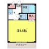 エクセル大江 1Kの間取り